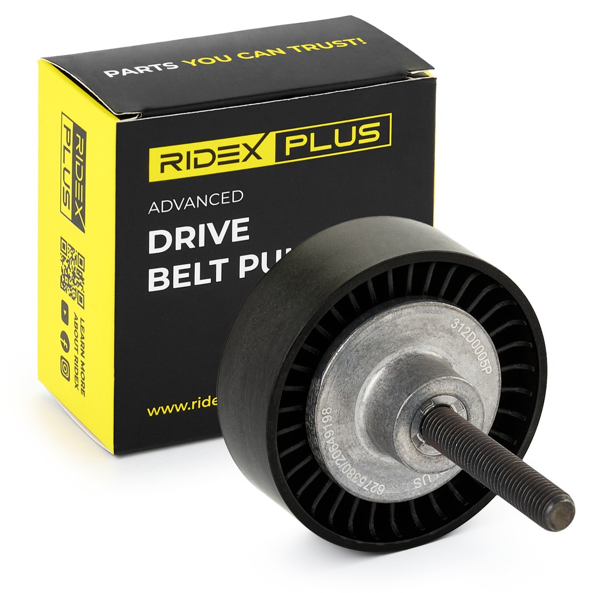 RIDEX PLUS Deflection / Guide Pulley, v-ribbed belt Article number: 312D0005P cheaply