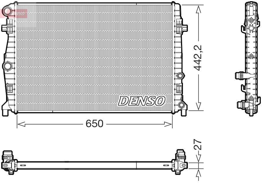DENSO Engine radiator Article number: DRM32058 cheaply
