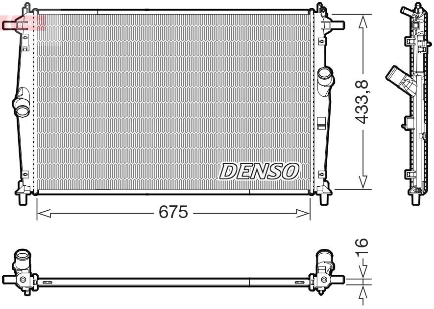 DENSO Engine radiator Article number: DRM44054 cheaply