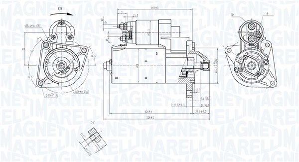 MAGNETI MARELLI Starter motor Article number: 063721447010 cheaply