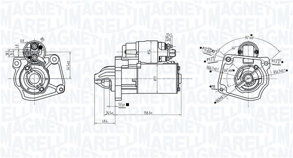 MAGNETI MARELLI Starter motor Article number: 063726281010 cheaply