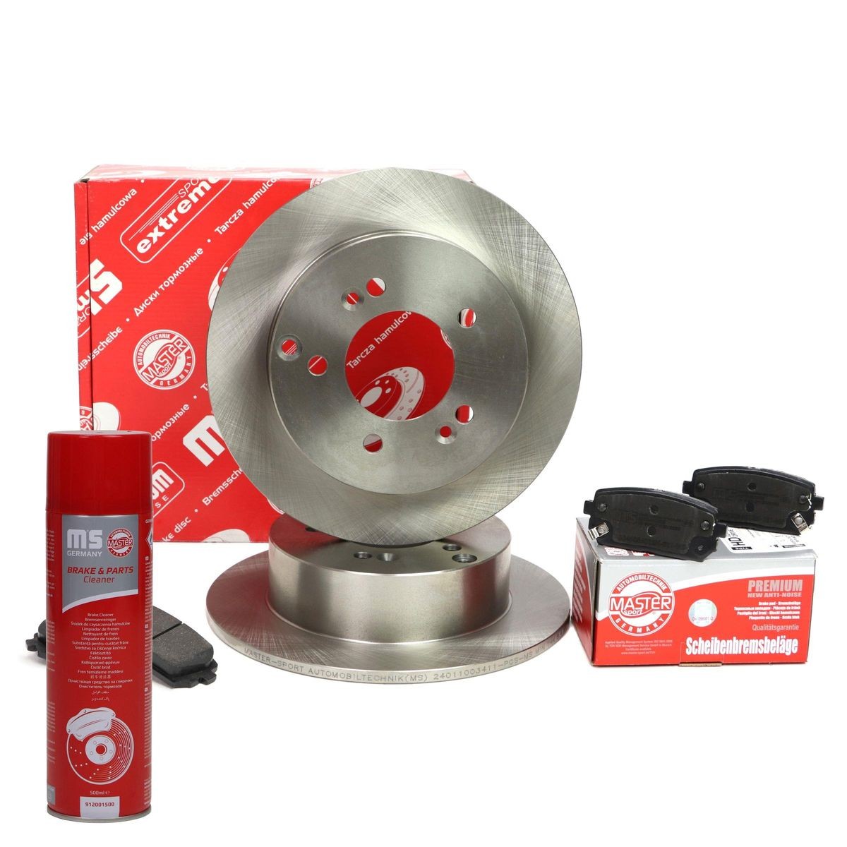 MASTER-SPORT Brake discs and pads set Article number: 201003410P cheaply