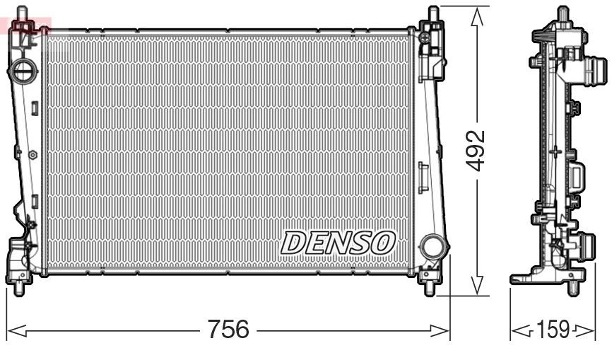 DENSO Engine radiator Article number: DRM09178 cheaply