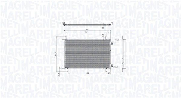 MAGNETI MARELLI Air conditioning condenser Article number: 350203105500 cheaply