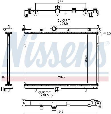 NISSENS Engine radiator Article number: 607030 cheaply