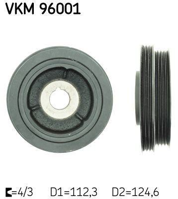 SKF Crankshaft pulley Article number: VKM 96001 cheaply
