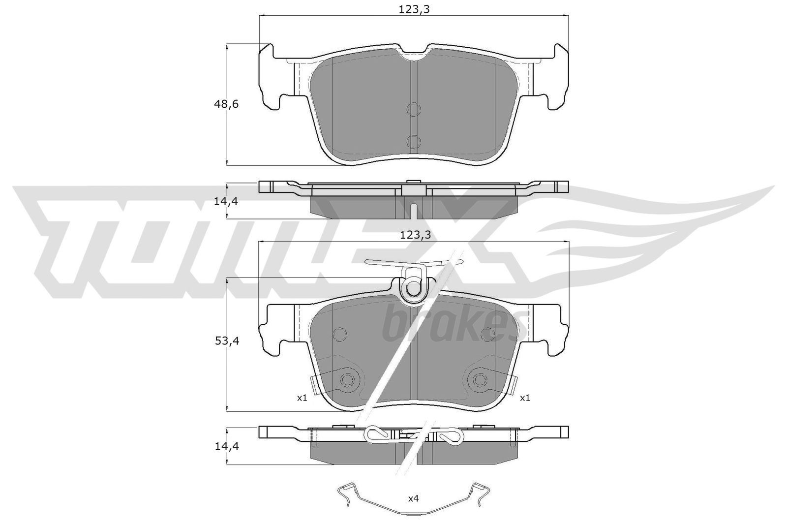 TOMEX brakes Brake pad set Article number: TX 60-48 cheaply