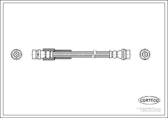 CORTECO Brake hose Article number: 19030302 cheaply