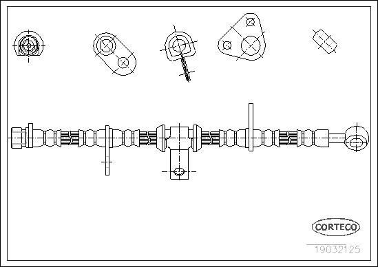 CORTECO Brake hose Article number: 19032125 cheaply
