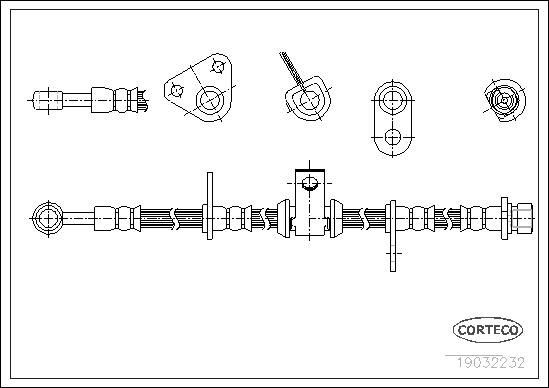 CORTECO Brake hose Article number: 19032232 cheaply