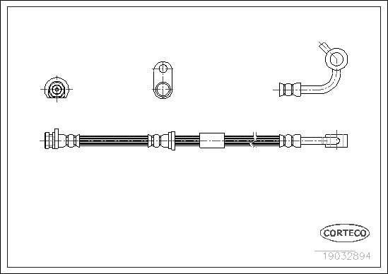 CORTECO Brake hose Article number: 19032894 cheaply