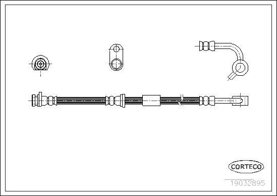 CORTECO Brake hose Article number: 19032895 cheaply