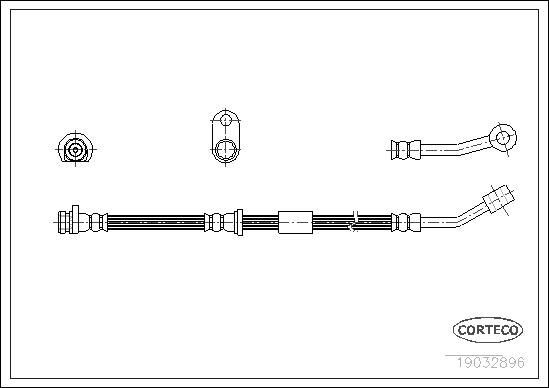 CORTECO Brake hose Article number: 19032896 cheaply