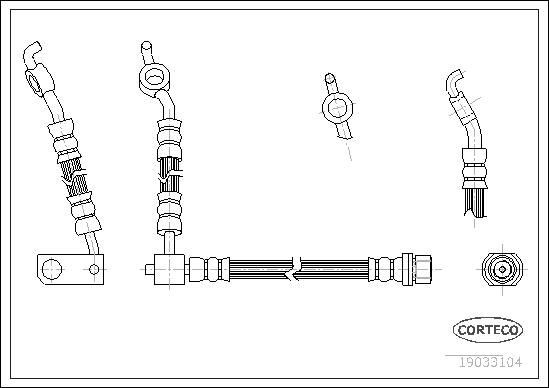 CORTECO Brake hose Article number: 19033104 cheaply
