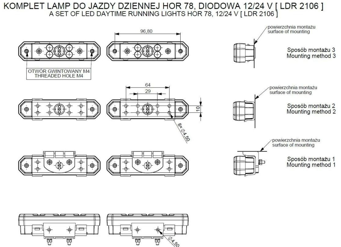 HORPOL Päevasõidutule komplekt Artikli number: LDR 2106 soodsalt