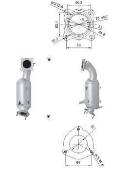 VEGAZ Catalytic converter Article number: OK-350 cheaply