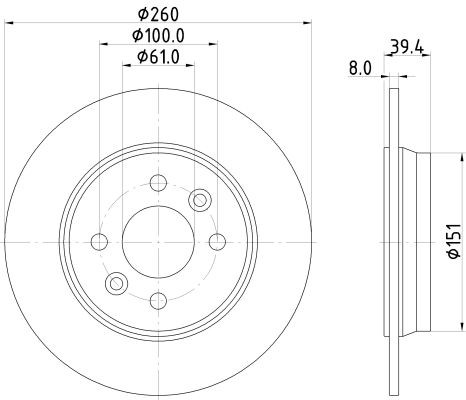 HELLA Disco freno Numero articolo: 8DD 355 135-231 poco costoso