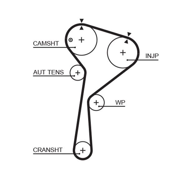 GATES Timing Belt Article number: 5712XS cheaply