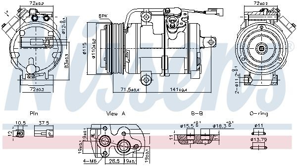 NISSENS Air conditioning compressor Article number: 891060 cheaply