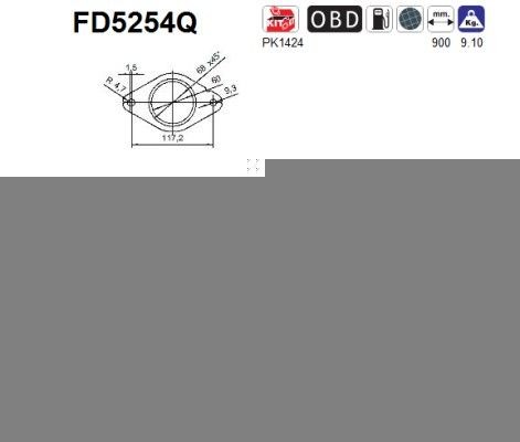 AS Diesel particulate filter Article number: FD5254Q cheaply