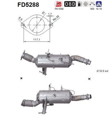 AS Diesel particulate filter Article number: FD5288 cheaply