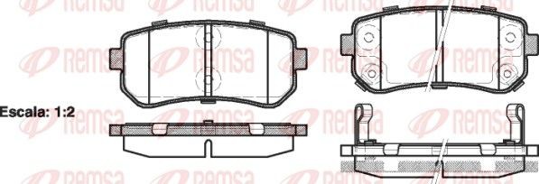 REMSA Brake pad set Article number: 1209.02 cheaply
