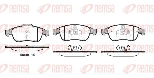 REMSA Brake pad set Article number: 1248.10 cheaply