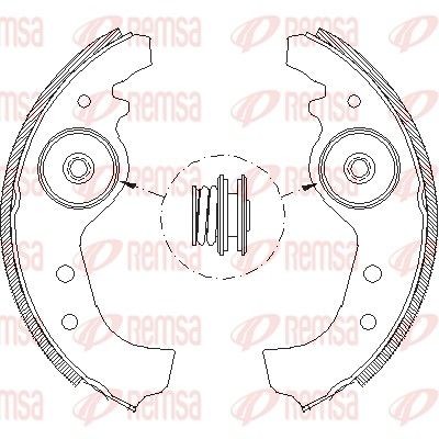 REMSA Brake Shoe Set Article number: 4015.01 cheaply