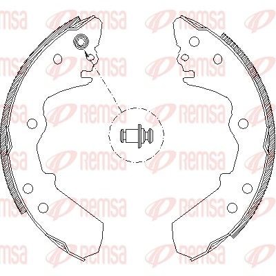 REMSA Brake Shoe Set Article number: 4316.00 cheaply