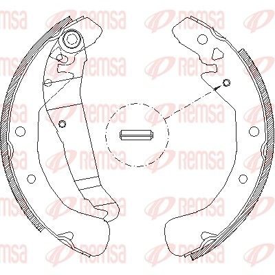 REMSA Brake Shoe Set Article number: 4422.00 cheaply