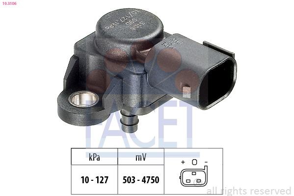 FACET Air Pressure Sensor, height adaptation Article number: 10.3106 cheaply
