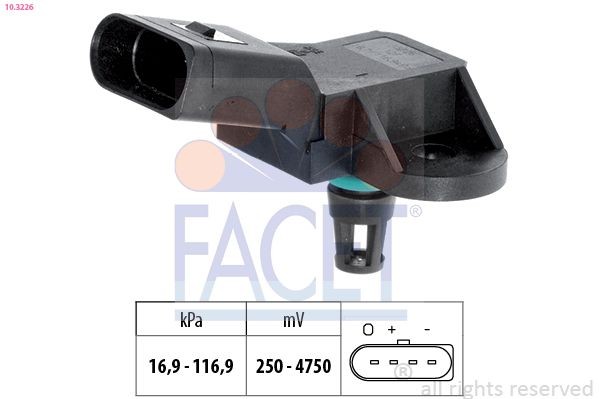 FACET Air Pressure Sensor, height adaptation Article number: 10.3226 cheaply