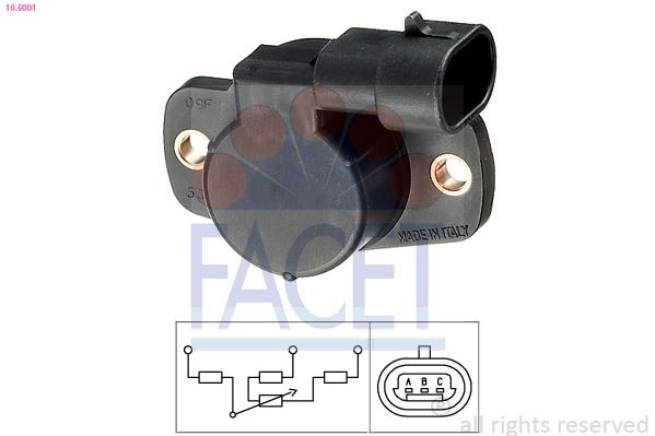 FACET Throttle position sensor Article number: 10.5001 cheaply