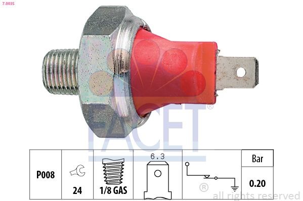 FACET Oil Pressure Switch Article number: 7.0035 cheaply