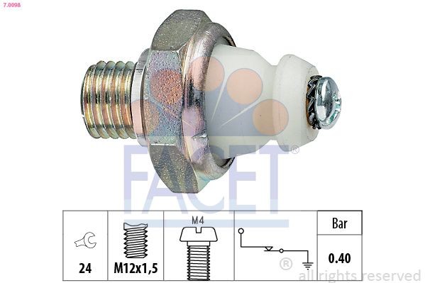 FACET Oil Pressure Switch Article number: 7.0098 cheaply