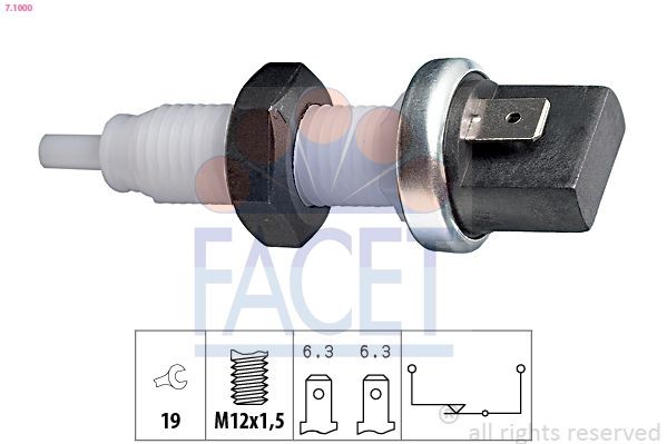 FACET Brake Light Switch Article number: 7.1000 cheaply