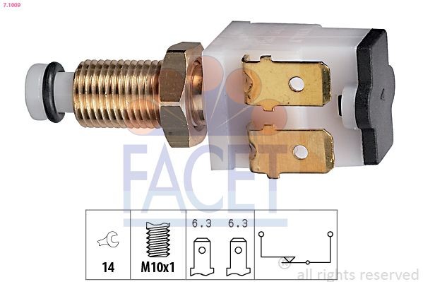 FACET Brake Light Switch Article number: 7.1009 cheaply