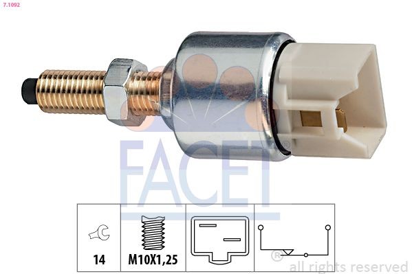 FACET Brake Light Switch Article number: 7.1092 cheaply