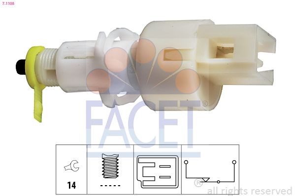 FACET Brake Light Switch Article number: 7.1108 cheaply
