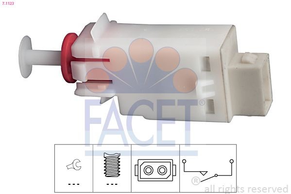 FACET Switch, clutch control (cruise control) Article number: 7.1123 cheaply