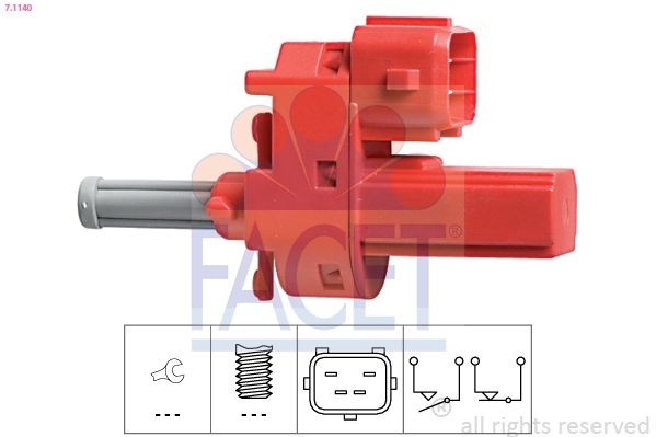FACET Switch, clutch control (cruise control) Article number: 7.1140 cheaply