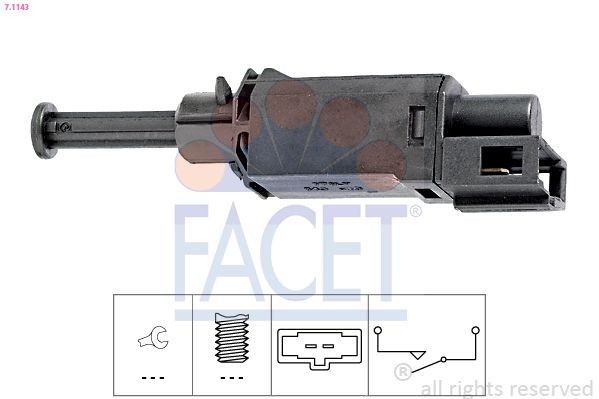 FACET Switch, clutch control (cruise control) Article number: 7.1143 cheaply