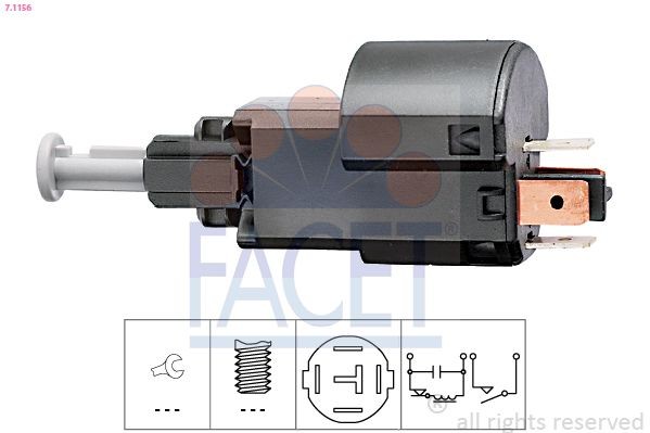 FACET Brake Light Switch Article number: 7.1156 cheaply
