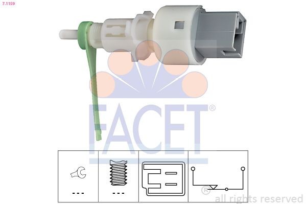 FACET Switch, clutch control (cruise control) Article number: 7.1159 cheaply