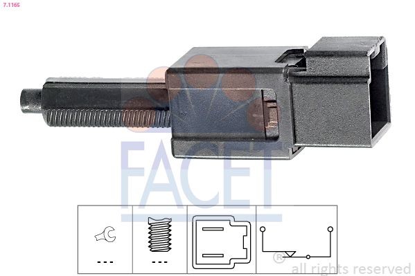 FACET Brake Light Switch Article number: 7.1165 cheaply