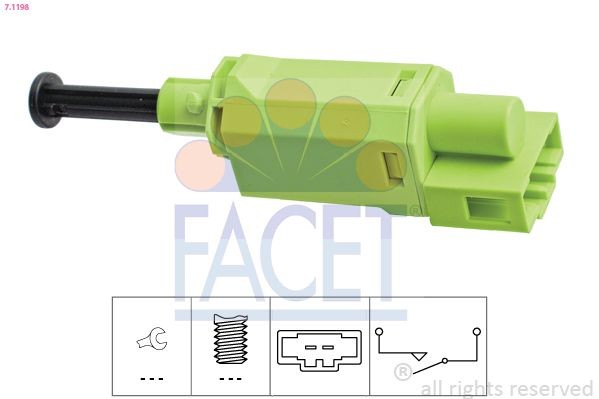 FACET Switch, clutch control (cruise control) Article number: 7.1198 cheaply