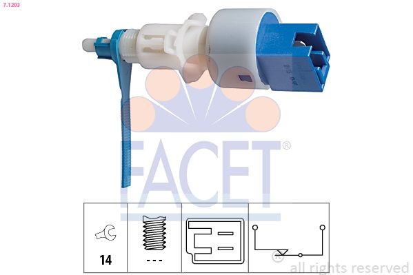 FACET Switch, clutch control (cruise control) Article number: 7.1203 cheaply