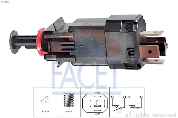 FACET Brake Light Switch Article number: 7.1205 cheaply