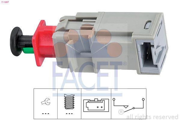 FACET Switch, clutch control (cruise control) Article number: 7.1207 cheaply