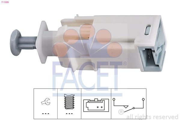FACET Switch, clutch control (cruise control) Article number: 7.1226 cheaply